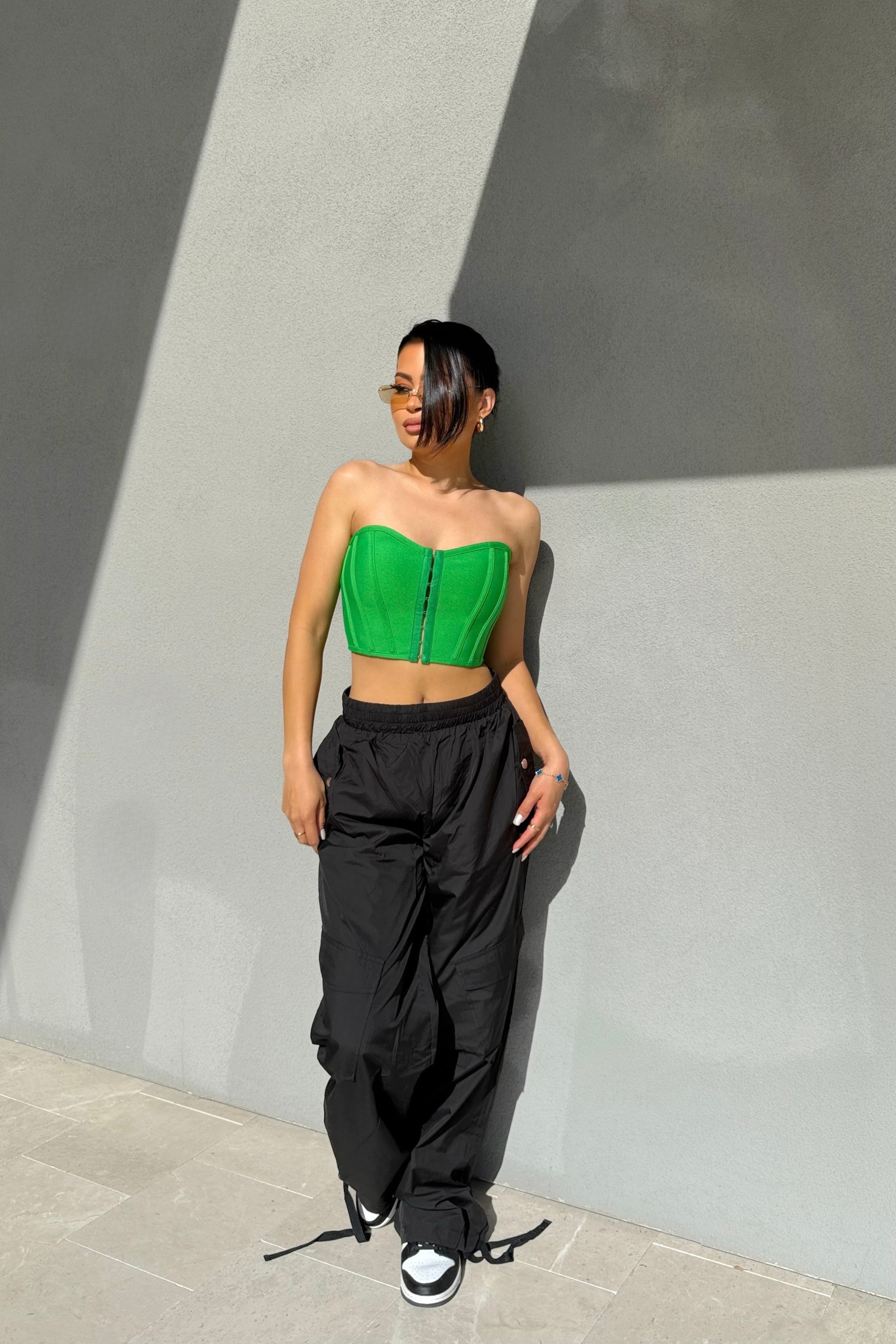 Money Tree Green Corset Top