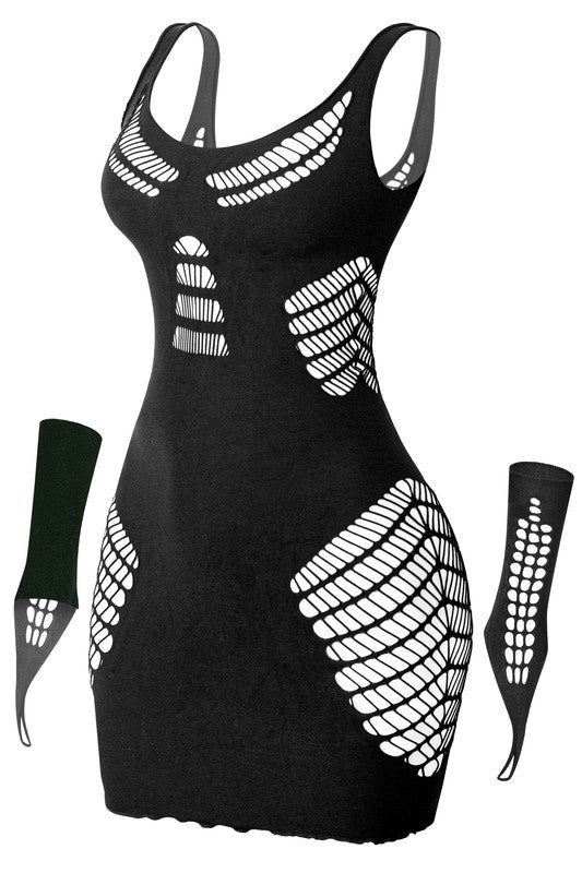 Acting Bad Caresha Please Black Mini Dress, Seamless Black Mini Dress, Sexy Cutout Mini Dress, Clubwear