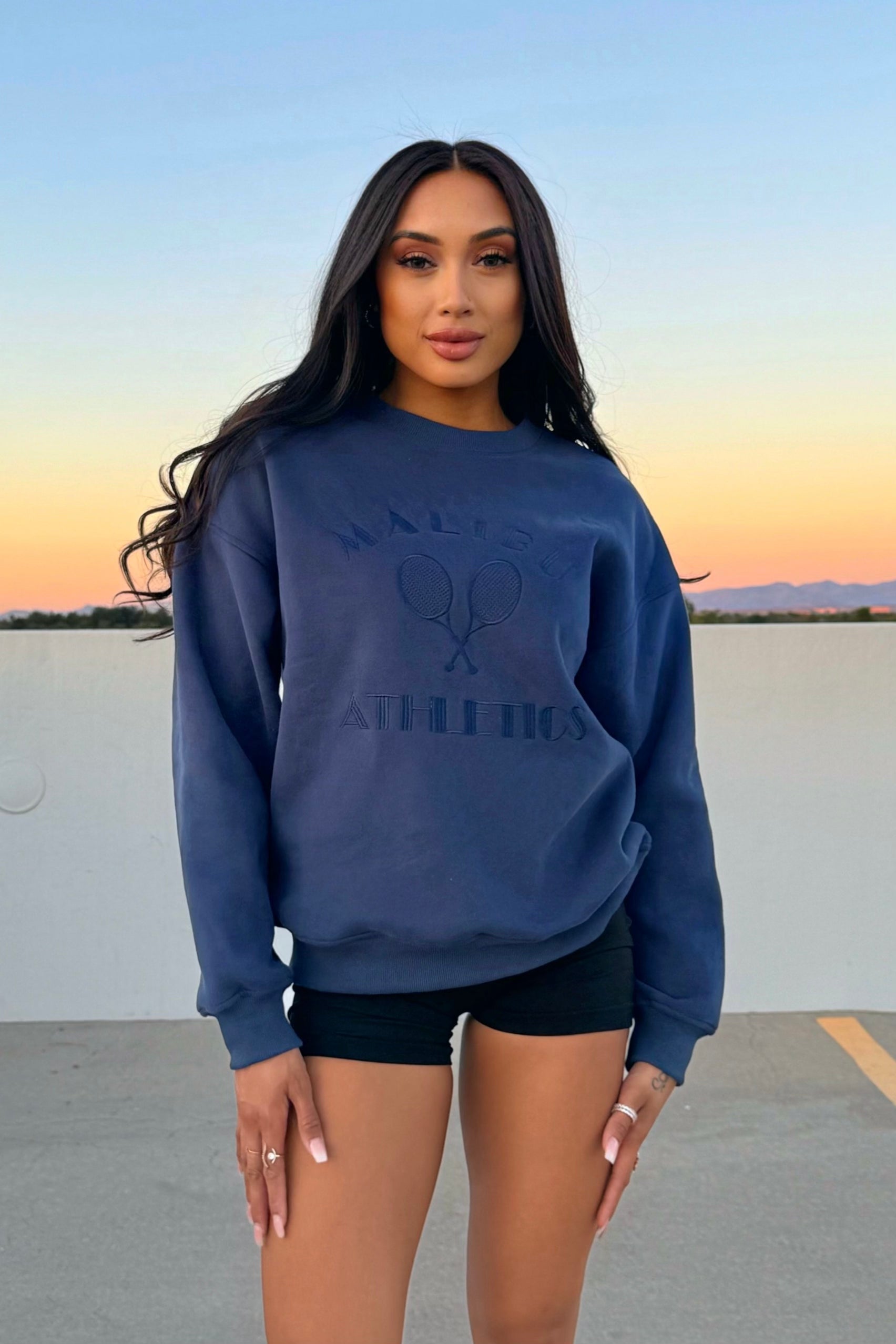 Navy Malibu Athletics Sweater