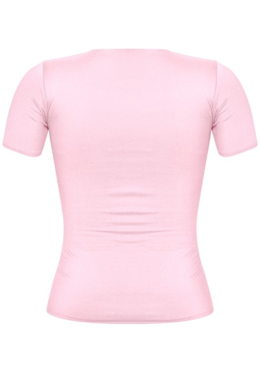 Classic Short Sleeve Top - Blush
