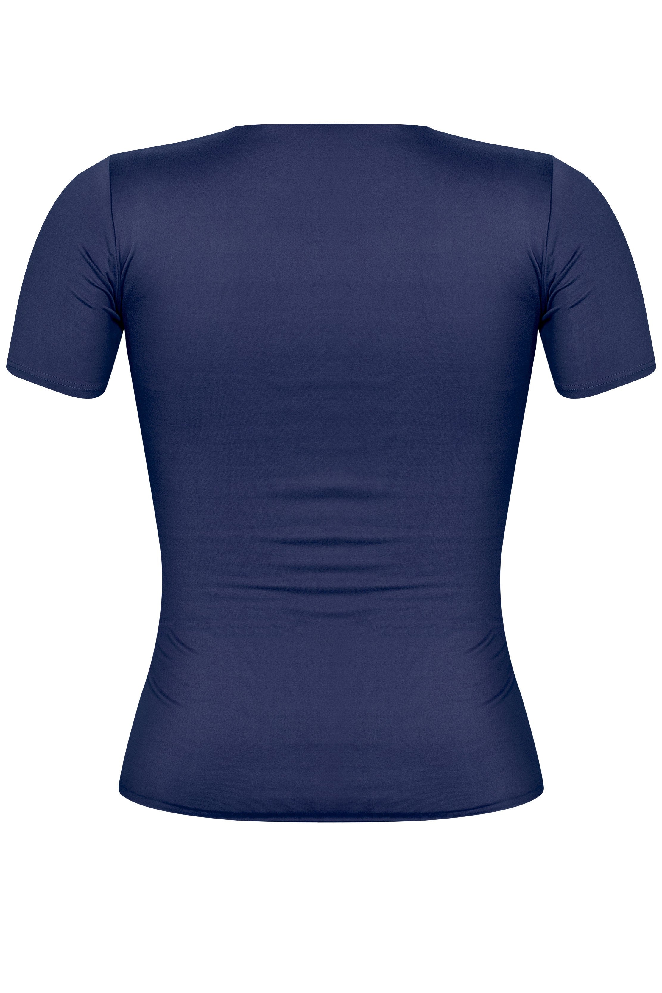 Classic Short Sleeve Top - Navy Blue