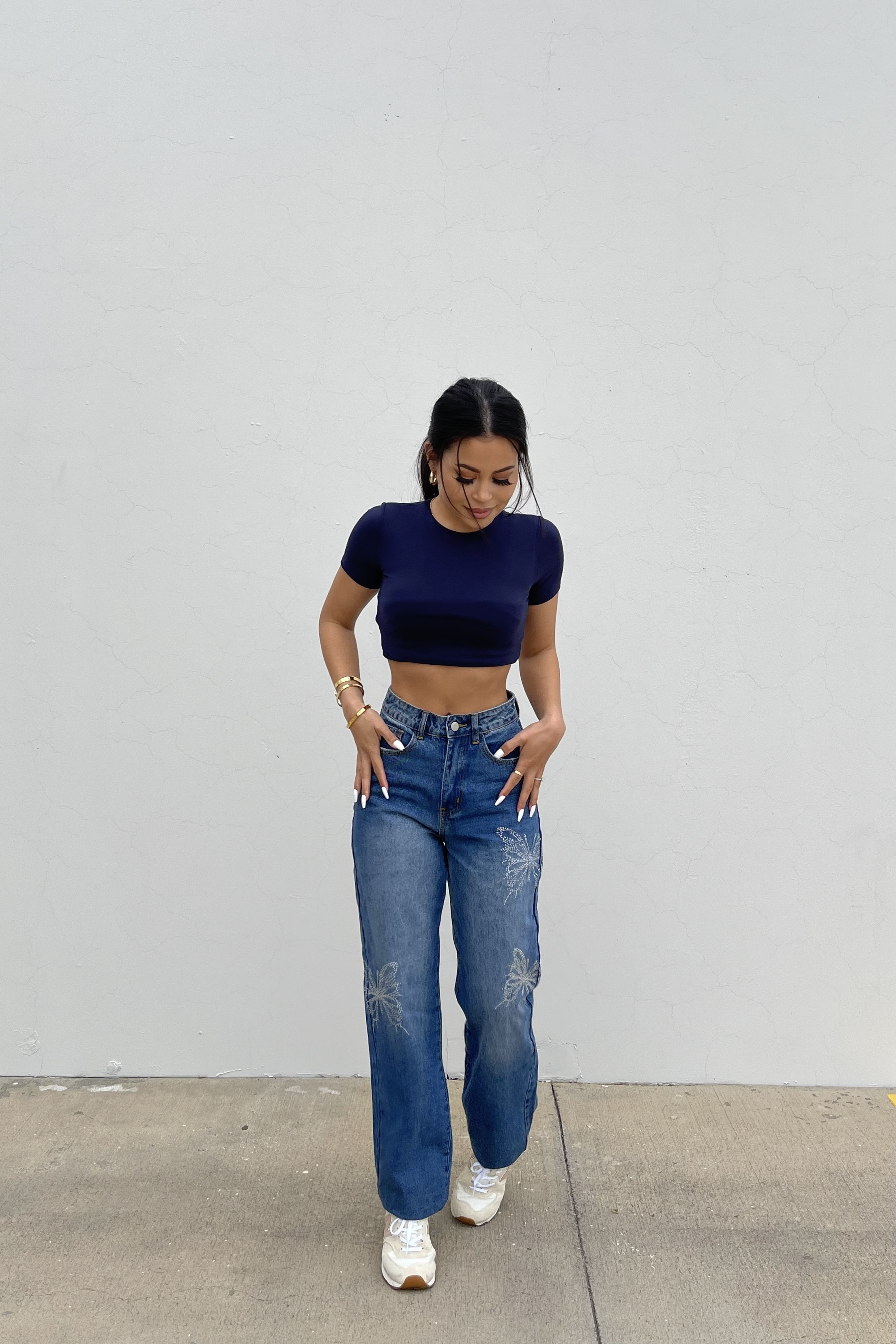 Y2K Custom Butterfly Straight Leg Jeans, True Love Embellished Straight Leg Jean Fashion Nova, Y2K Style, Y2K Jeans, Music Festival Jeans, Coachella Outfit, Trendy Fashion, Instagram Shop, Small Business, Fashion Boutique