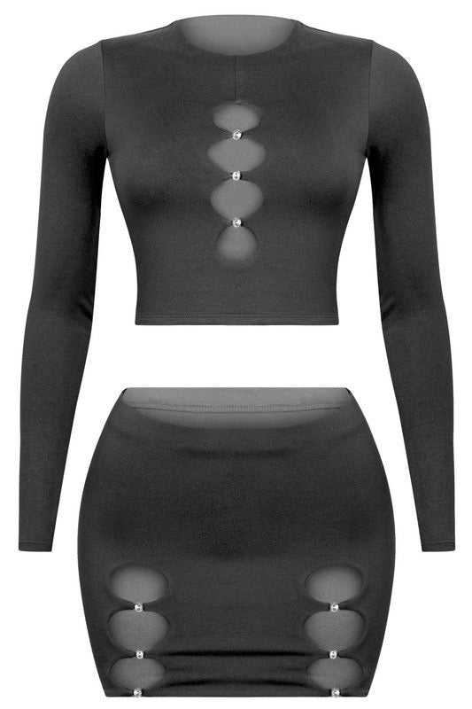 Diamond Girl Set, Black Two Piece Skirt Set, Music Festival Outfit, Valentines Outfit, Clubwear, Womens Fashion, Fast Fashion, Trendy Outfit, Y2K Fashion, Fashion Nova Outfit Set, Miss Lola Outfit Set, Pinterest Fashion