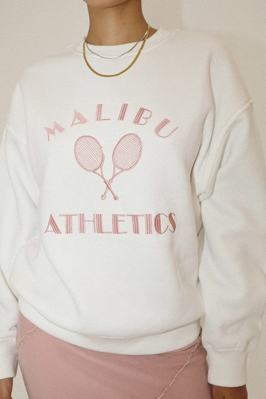 White Malibu Athletics Sweater